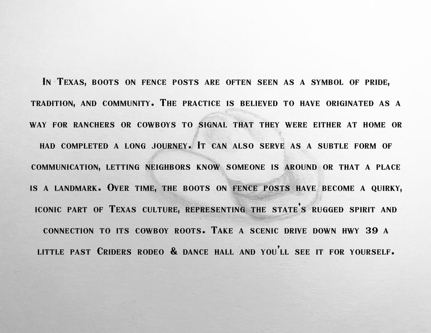 “Boots on the Fence” — 5"x 7" Greeting Card